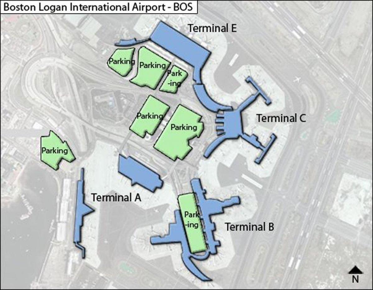 mapa ng Boston Logan airport