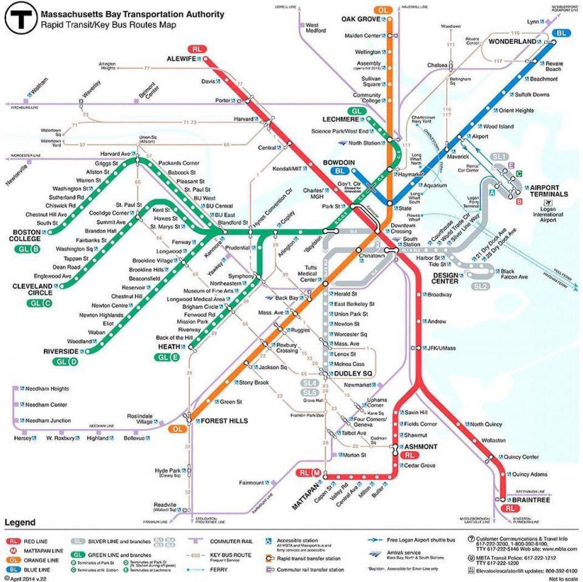 mapa ng MBTA