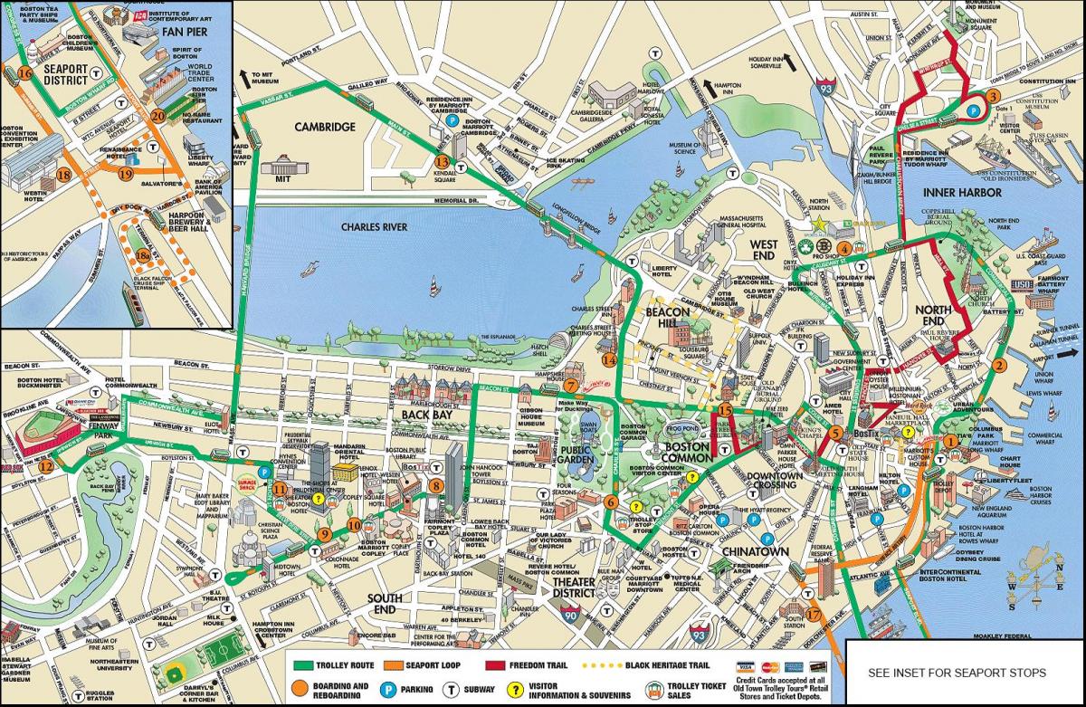 Boston troli tour map