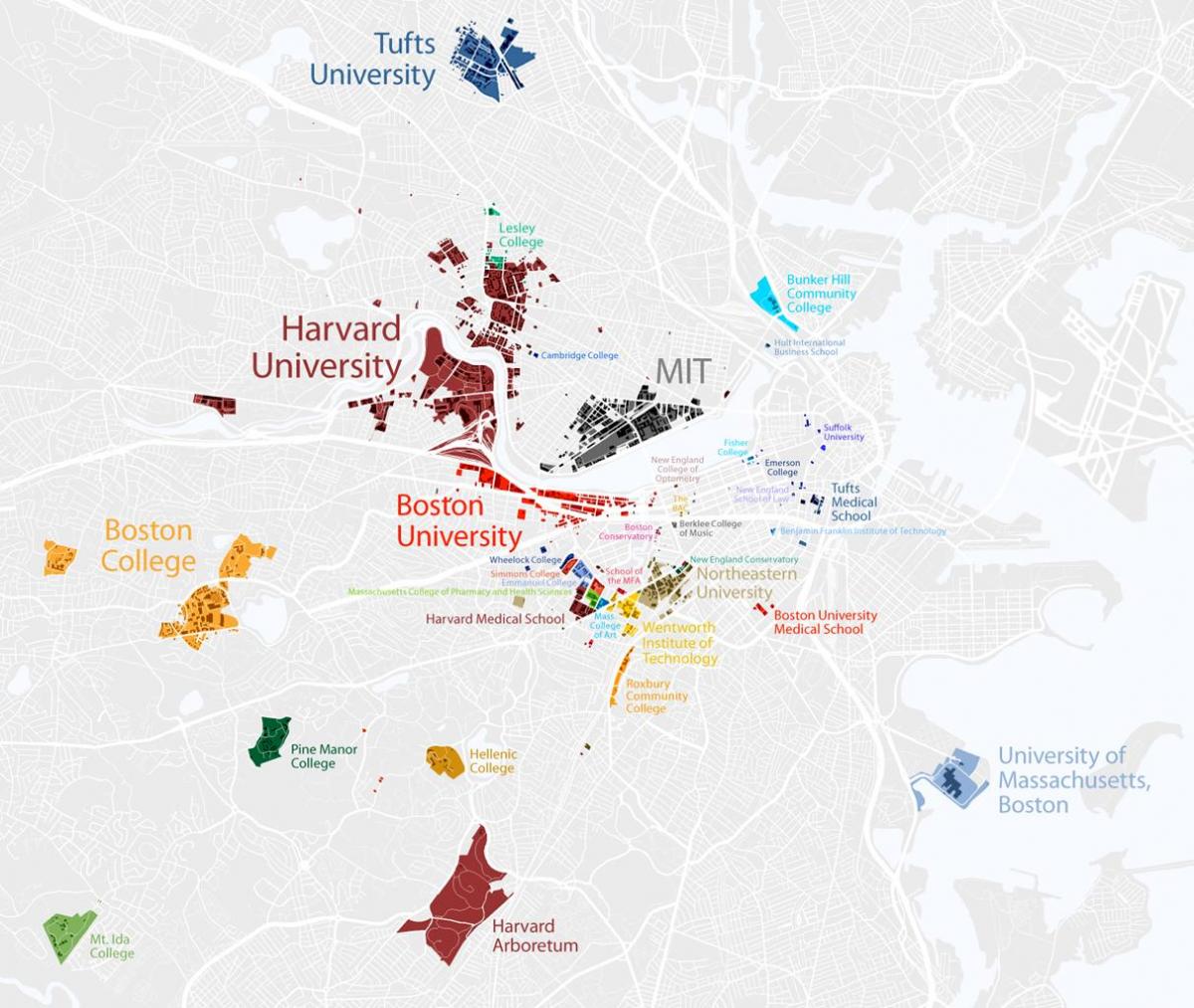 mapa ng Boston university