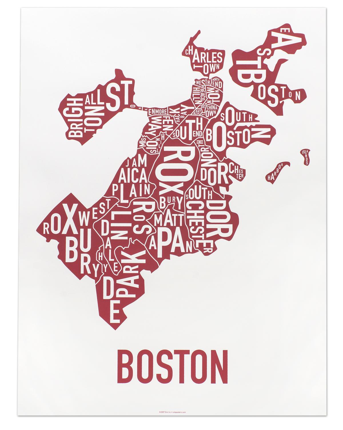lungsod ng Boston mapa
