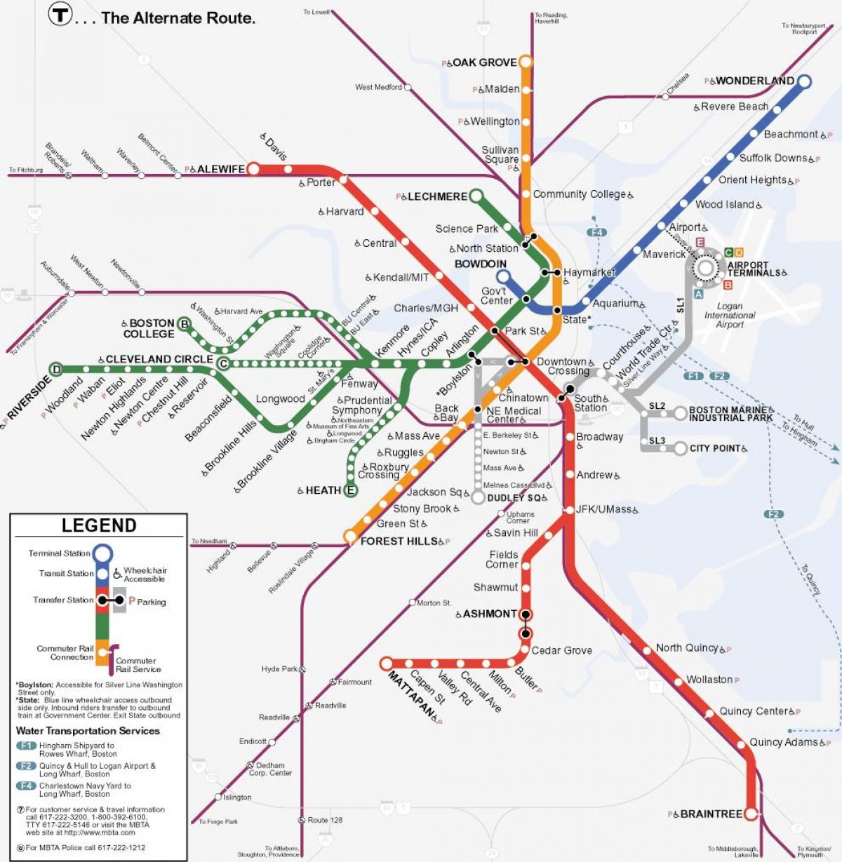orange line ng Boston mapa