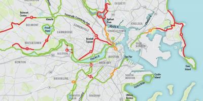 Mapa ng Boston bike
