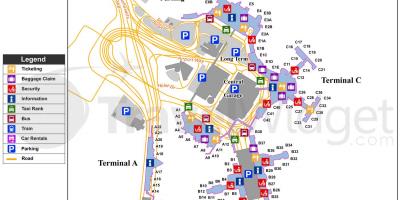 Mapa ng Boston airport