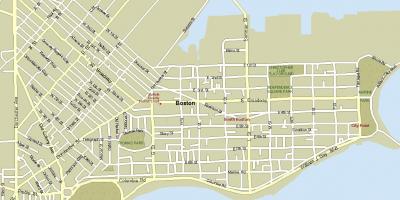 Mapa ng Boston masa