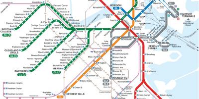 MBTA mapa pulang linya