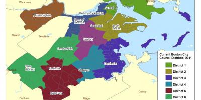 Mapa ng Boston suburbs