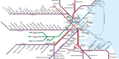 Boston istasyon ng tren sa mapa