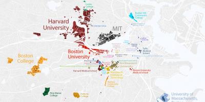 Mapa ng Boston university