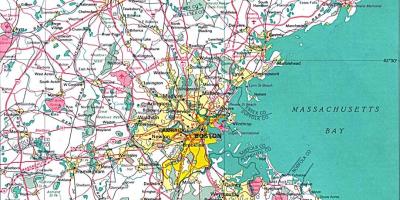 Mapa ng greater Boston area