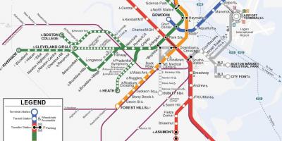 Orange line ng Boston mapa