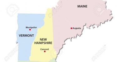 Mapa ng New England unidos